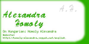 alexandra homoly business card